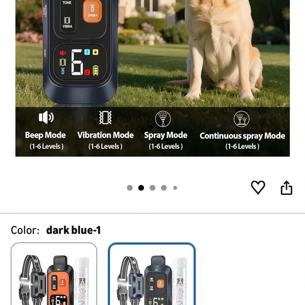 Remote spray trainer with citronella spray.